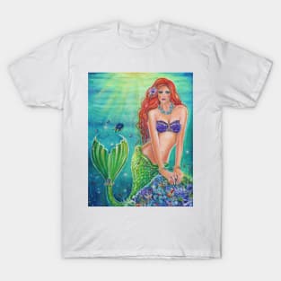 Mermaids world by Renee Lavoie T-Shirt